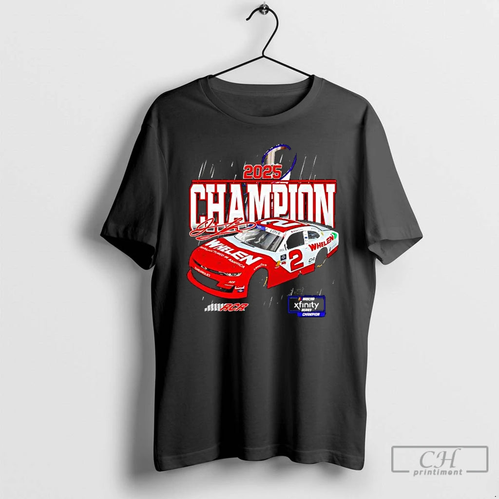 Premium Jesse Love Jr Checkered Flag Sports 2025 Nascar Xfinity Series Champion T Shirts Hoodie, Sweatshirt | InkNestWear.com