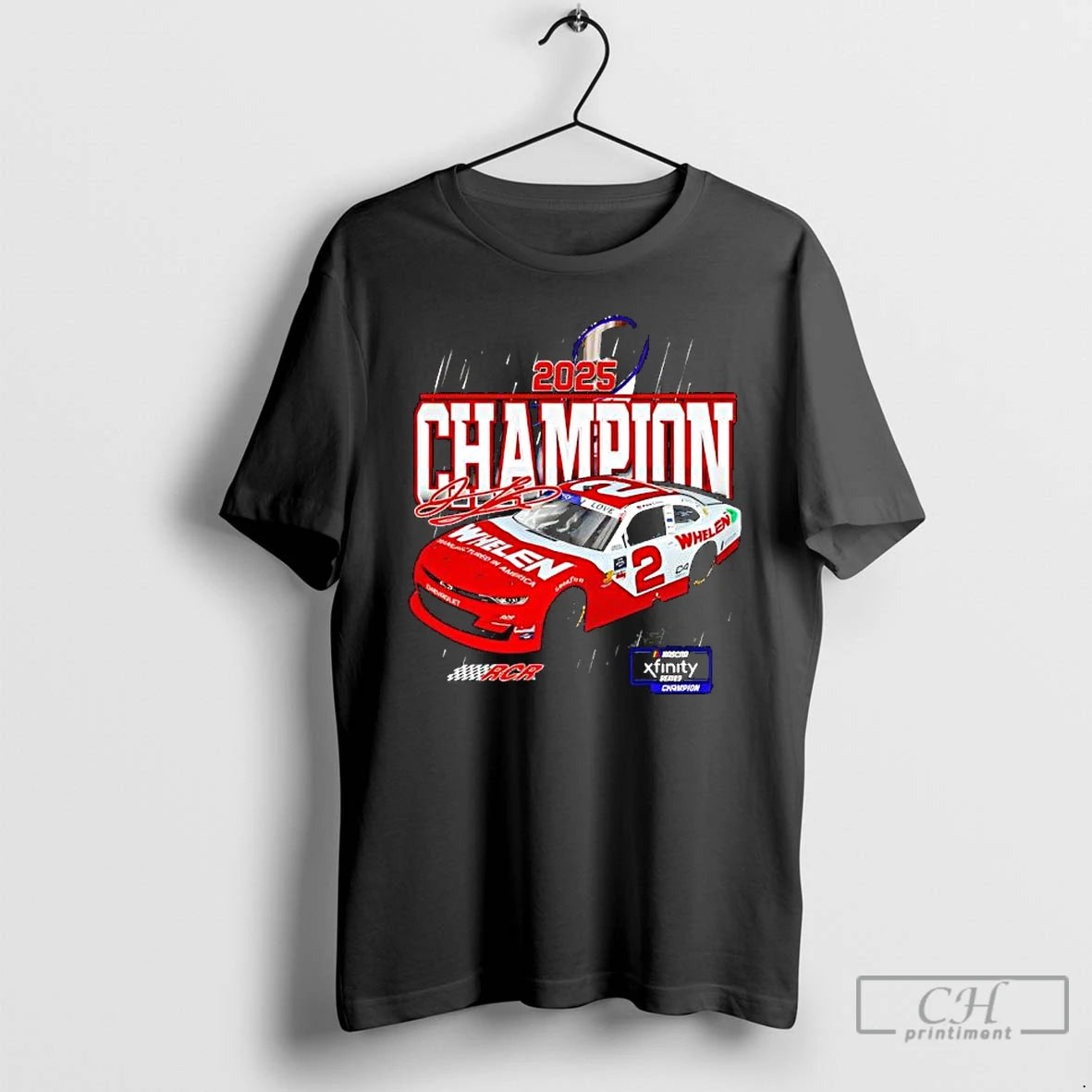 Premium Jesse Love Jr Checkered Flag Sports 2025 Nascar Xfinity Series Champion T Shirts Hoodie, Sweatshirt | InkNestWear.com