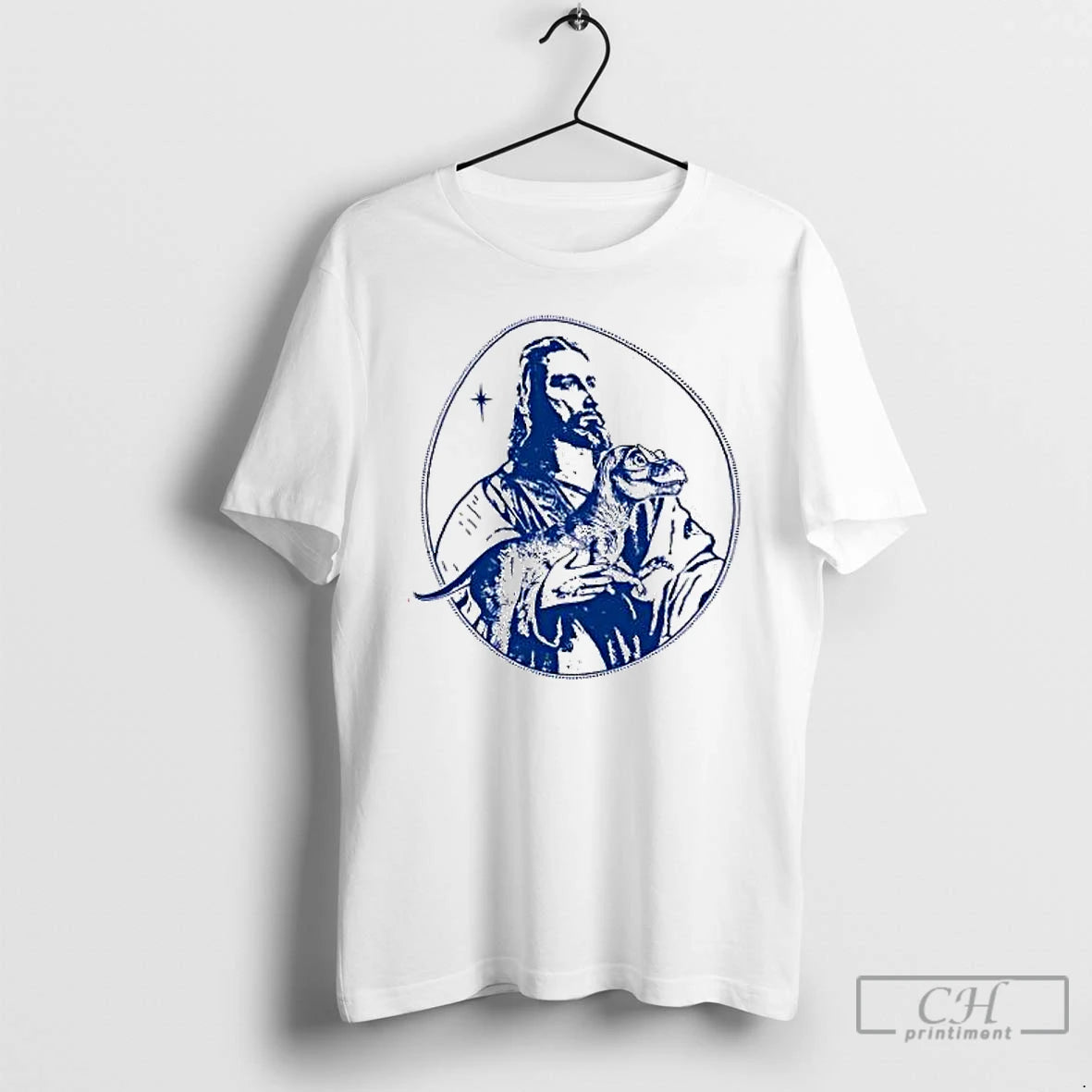 Premium Jesus Holding Dinosaur T Shirts Hoodie, Sweatshirt | InkNestWear.com
