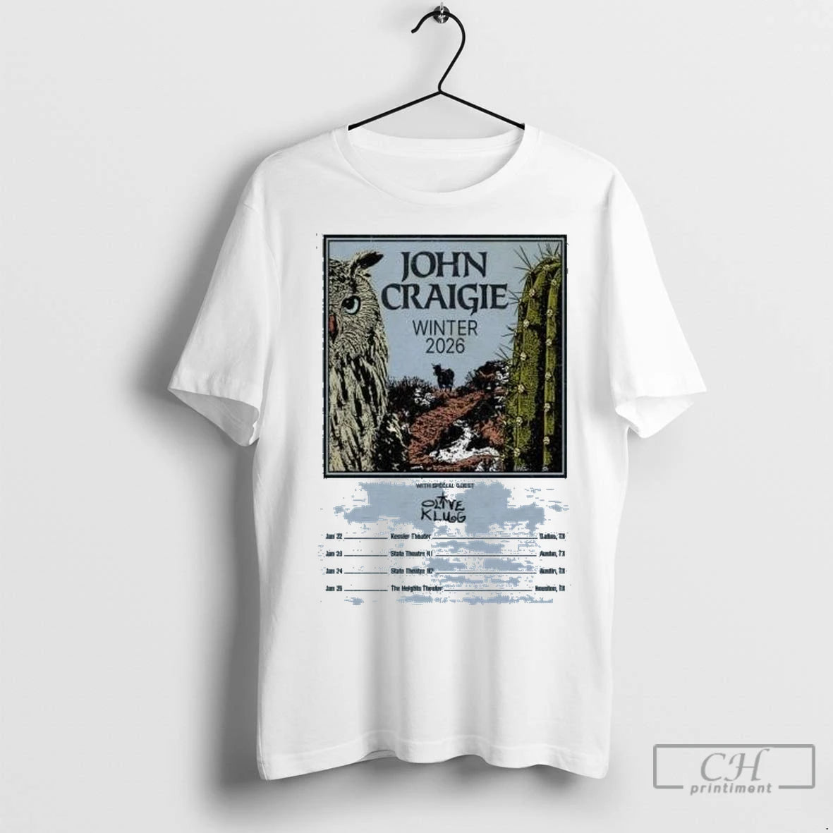 Premium John Craigie Winter 2026 Tour Circle White T-Shirts, Hoodie, Sweatshirt | InkNestWear.com