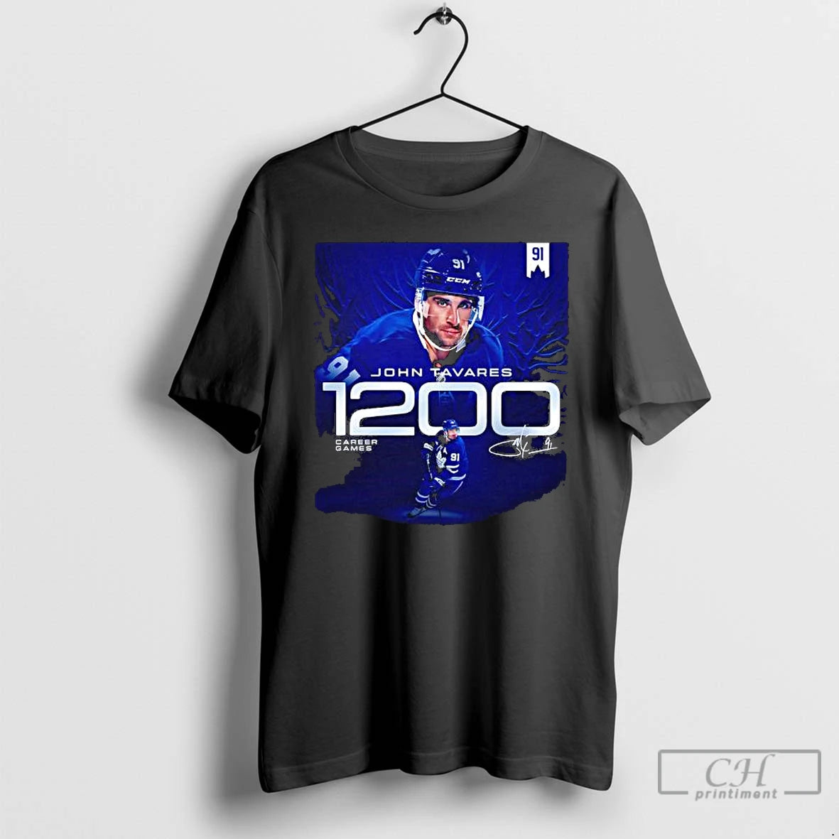 Premium John Tavares 1200 Career Games Signature T Shirts Hoodie, Sweatshirt | InkNestWear.com