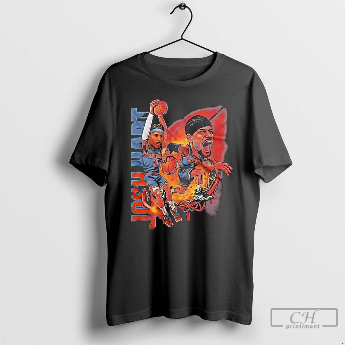 Premium Josh Hart Ny Knicks Cartoon Basketball Graphic T Shirts Hoodie, Sweatshirt | InkNestWear.com
