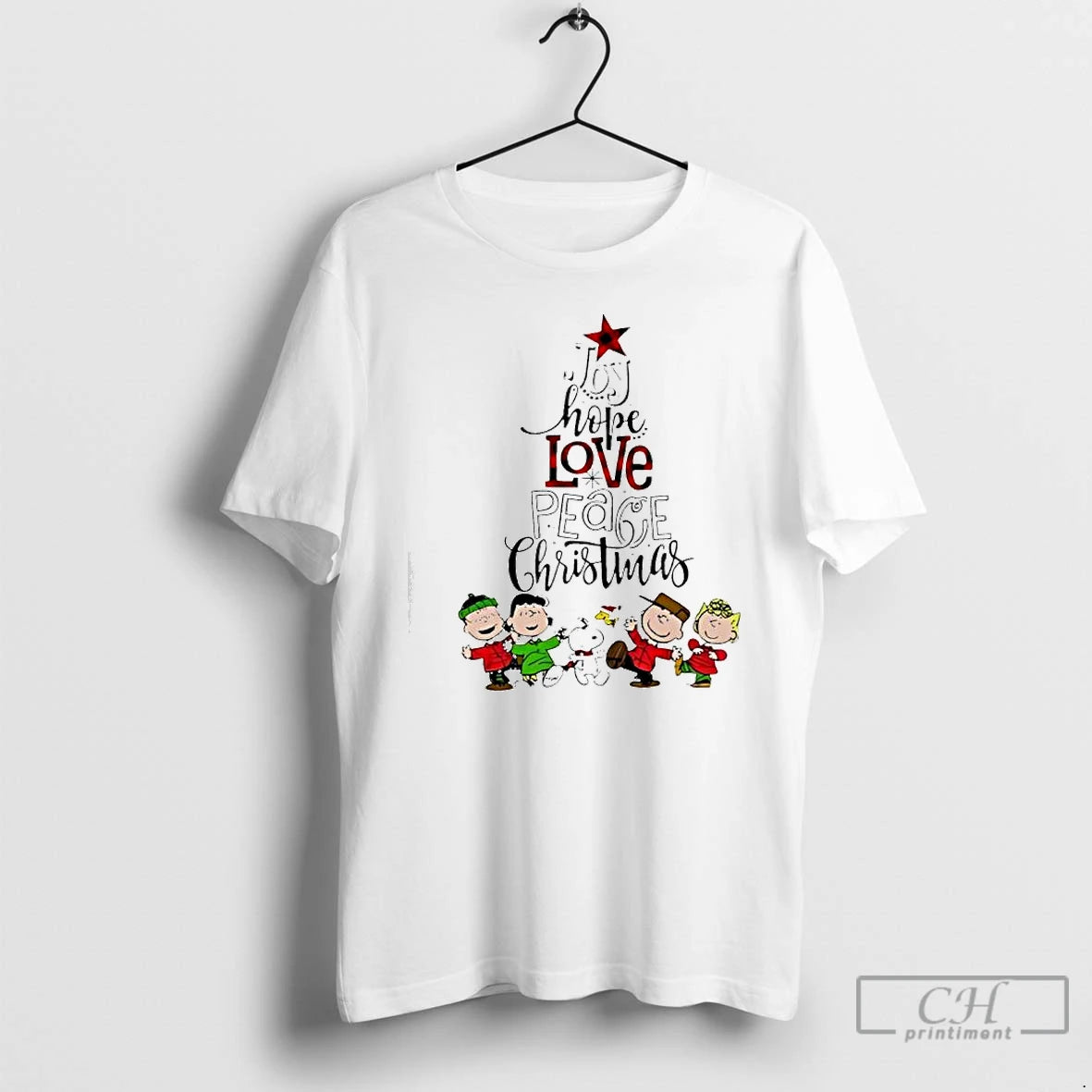 Premium Joy Hope Love Peace Christmas Peanuts Comic T-Shirts, Hoodie, Sweatshirt | InkNestWear.com