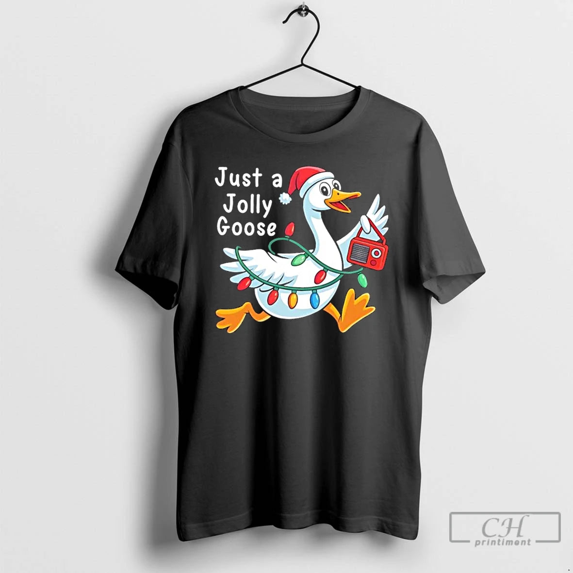 Premium Just A Jolly Goose Christmas T Shirts Hoodie, Sweatshirt | InkNestWear.com