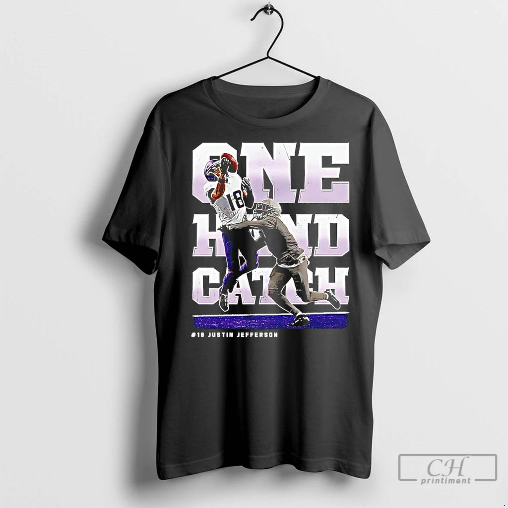 Premium Justin Jefferson 18 Minnesota Vikings One Hand Catch T-Shirts, Hoodie, Sweatshirt | InkNestWear.com