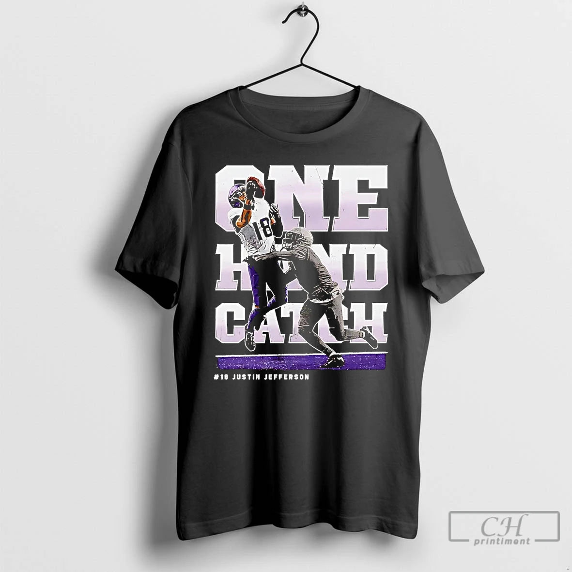 Premium Justin Jefferson One Hand Catch Minnesota Vikings T Shirts Hoodie, Sweatshirt | InkNestWear.com