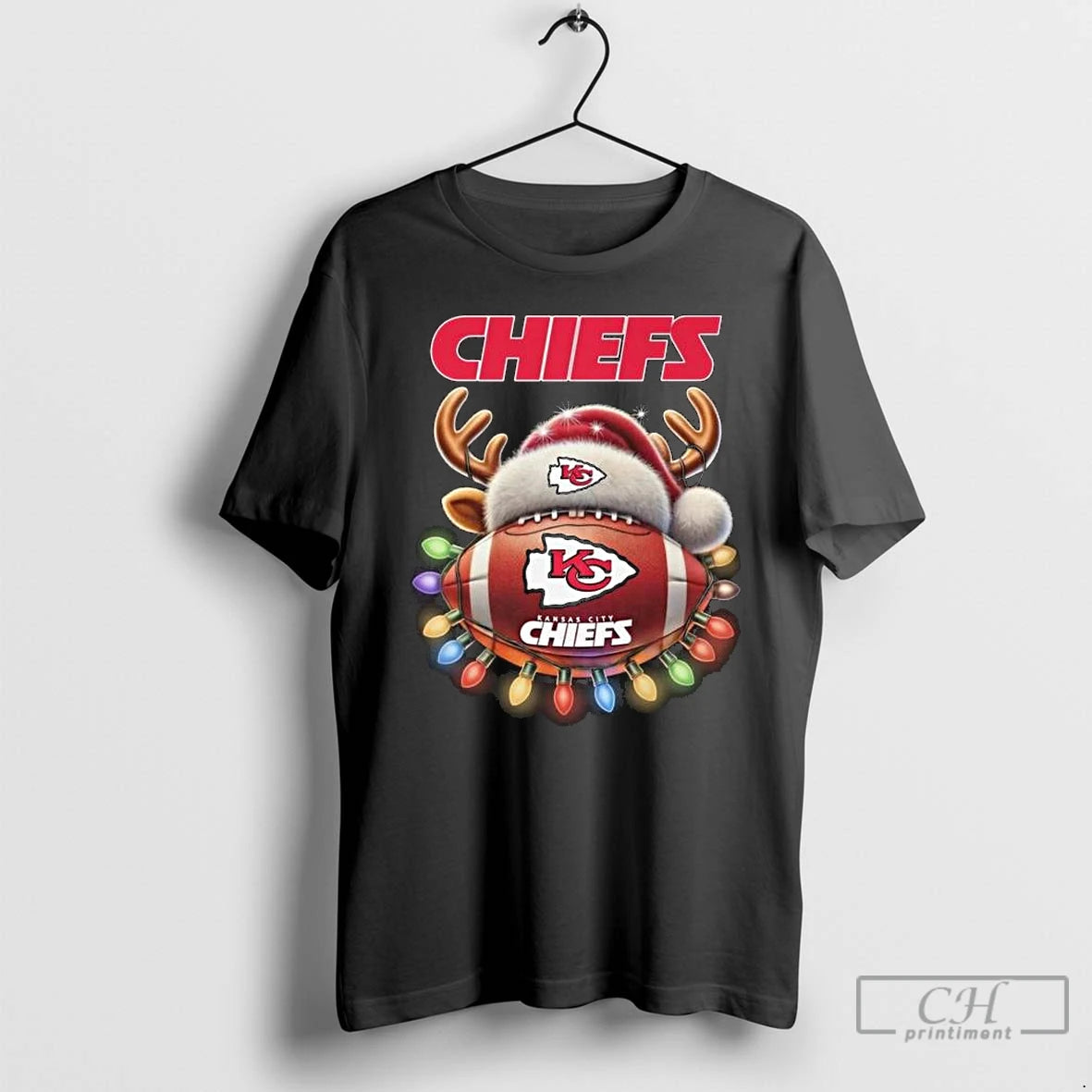 Premium Kansas City Chiefs Football Hat Light Merry Christmas 2025 Long Sleve T Shirts Hoodie, Sweatshirt | InkNestWear.com