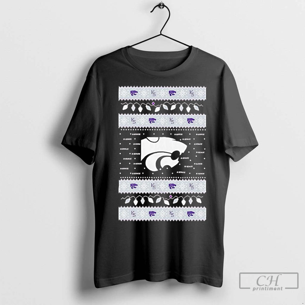 Premium Kansas State Wildcats Ugly Christmas Light T-Shirts, Hoodie, Sweatshirt | InkNestWear.com