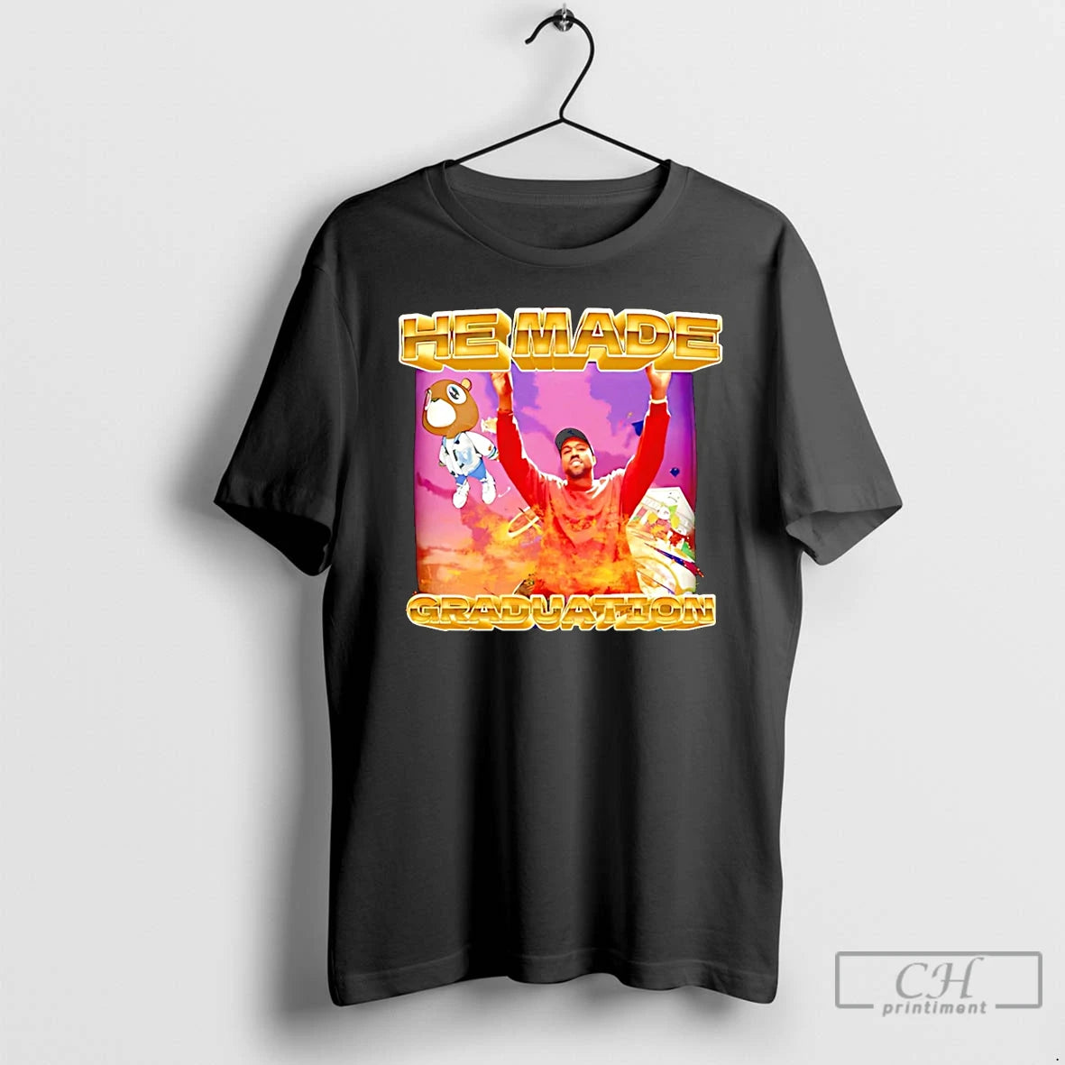 Premium Kanye West He Made Graduation Graphic T Shirts Hoodie, Sweatshirt | InkNestWear.com