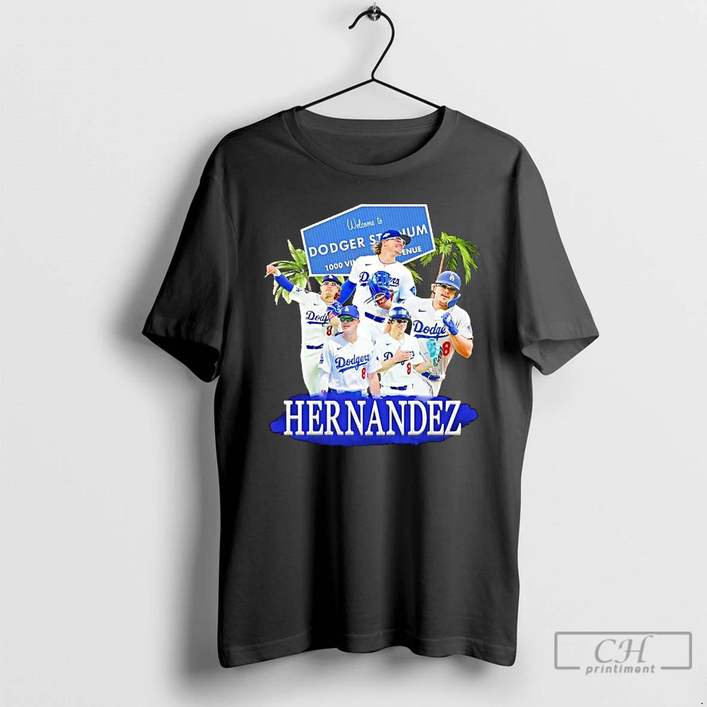 Premium Kike Hernandez Welcome To Los Angeles Dodger Stadium T Shirts Hoodie, Sweatshirt | InkNestWear.com