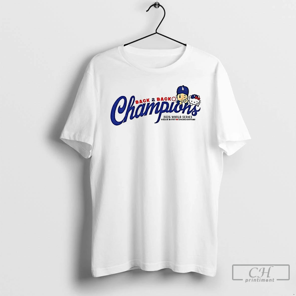 Premium Kitty X Shohei Ohtani Los Angeles Dodgers Back 2 Back Champions 2025 World Series T-Shirts, Hoodie, Sweatshirt