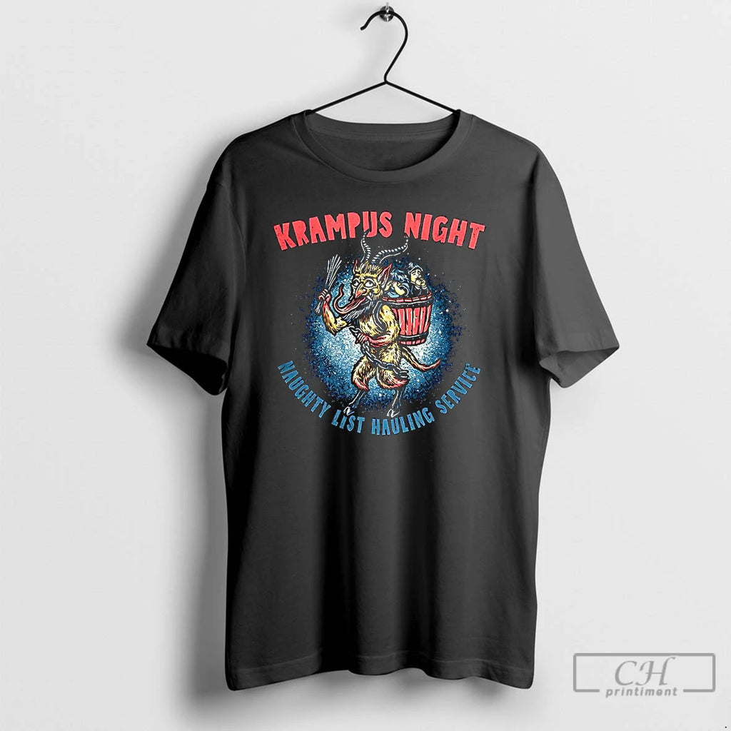 Premium Krampus Night Naughty List Hauling Service Horror Christmas T Shirts Hoodie, Sweatshirt | InkNestWear.com