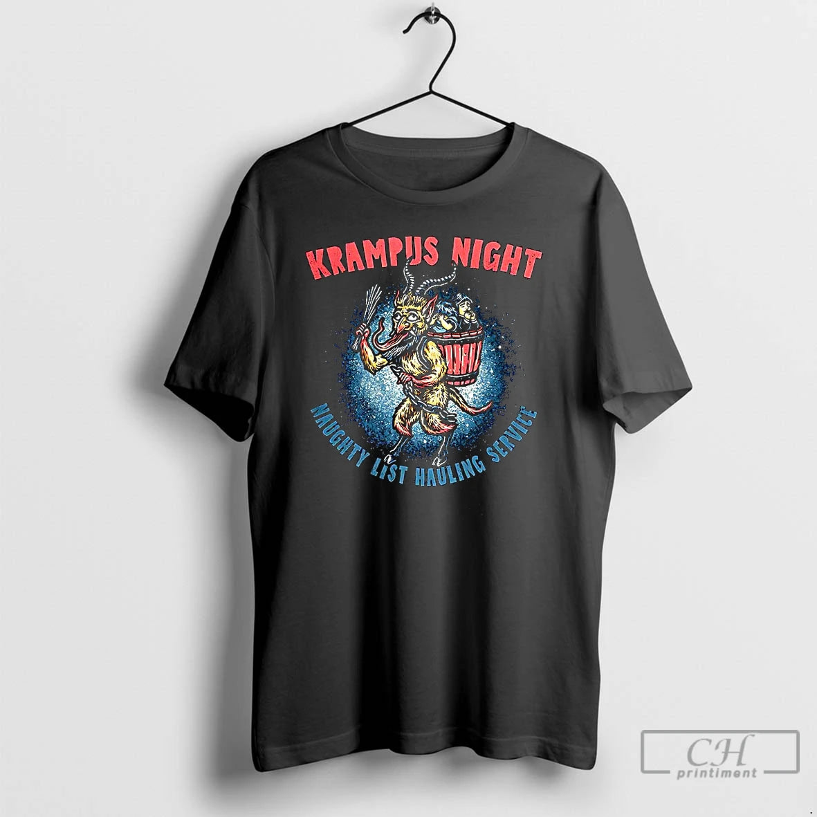 Premium Krampus Night Naughty List Hauling Service Horror Christmas T Shirts Hoodie, Sweatshirt | InkNestWear.com