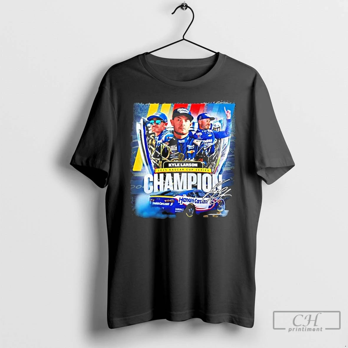 Premium Kyle Larson 2025 Nascar Cup Series Champion Signature T Shirts Hoodie, Sweatshirt | InkNestWear.com