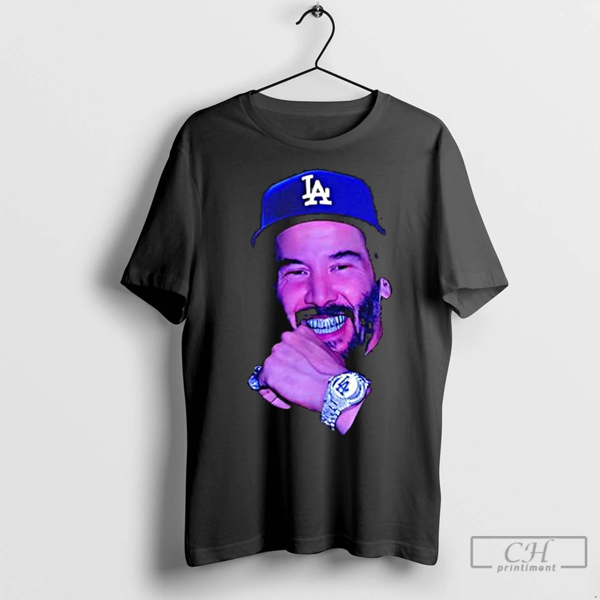 Premium La Bust Down Keanu Reeves Diamond Graphic T-Shirts, Hoodie, Sweatshirt | InkNestWear.com