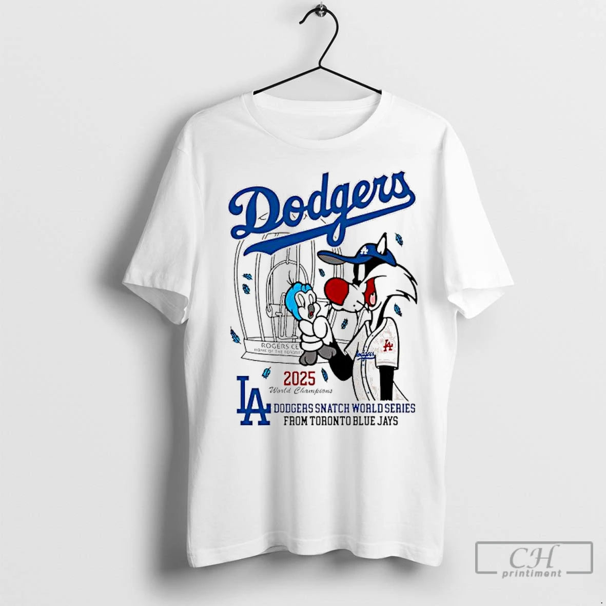 Premium La Dodgers Snatch World Series From Toronto Blue Jays Mascot 2025 T-Shirts, Hoodie, Sweatshirt | InkNestWear.com