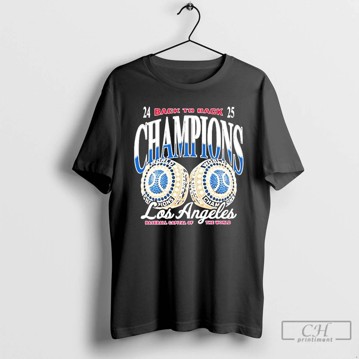 Premium La Baseball Back To Back Champs Baseball Capital Of The World T Shirts Hoodie, Sweatshirt | InkNestWear.com