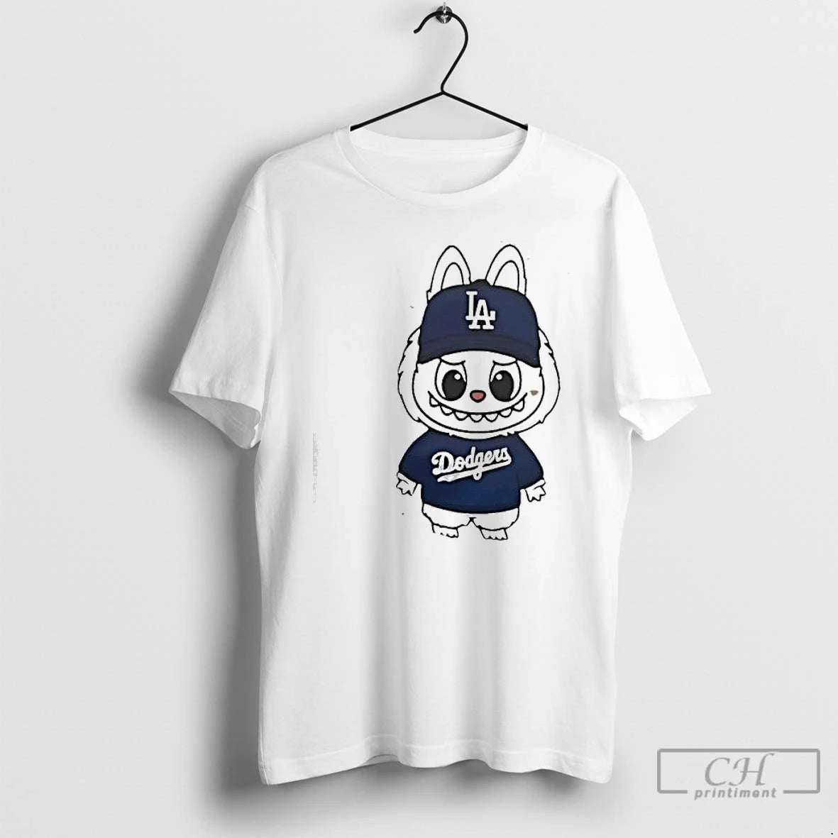 Premium Labubu Wearing A Los Angeles Dodgers T Shirts Hoodie, Sweatshirt | InkNestWear.com