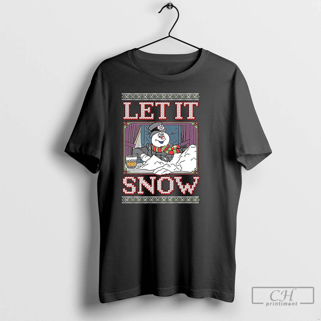 Premium Let It Snow Frosty Snowman Christmas T-Shirts, Hoodie, Sweatshirt | InkNestWear.com