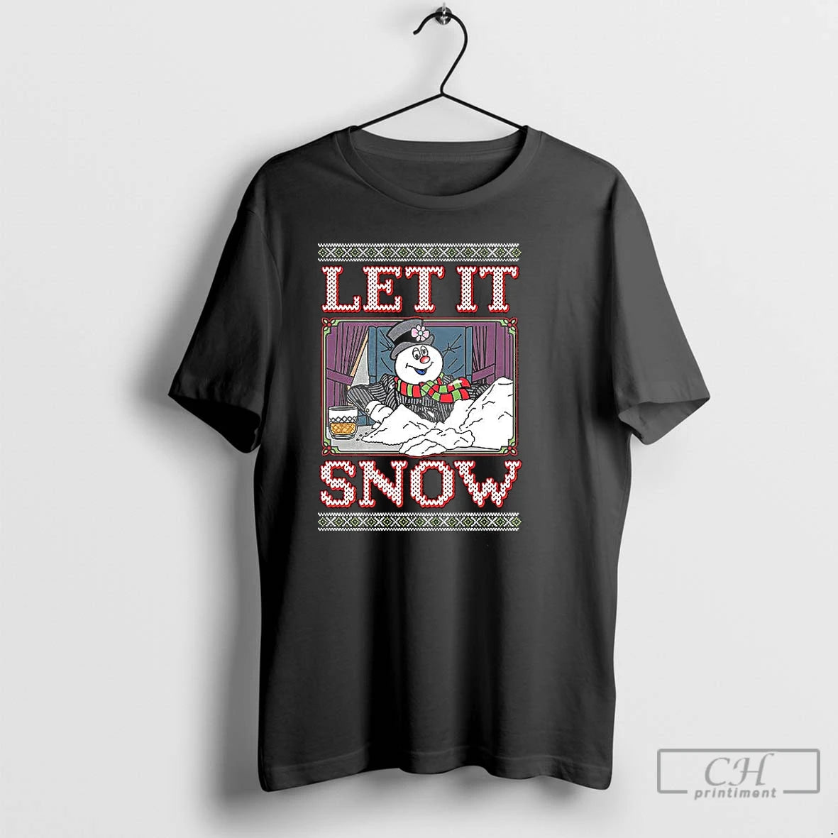 Premium Let It Snow Frosty Snowman Christmas T-Shirts, Hoodie, Sweatshirt | InkNestWear.com
