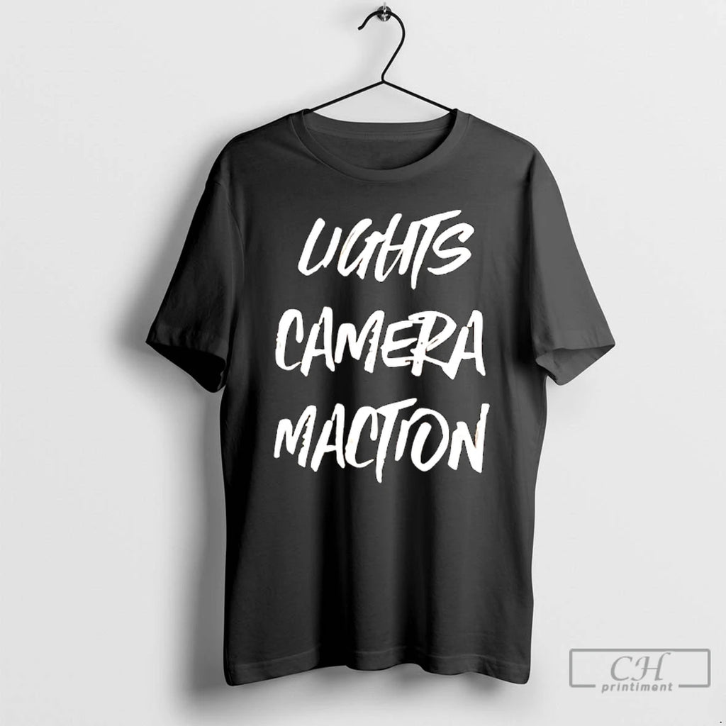 Premium Lights Camera Maction Capital Letters T Shirts Hoodie, Sweatshirt | InkNestWear.com