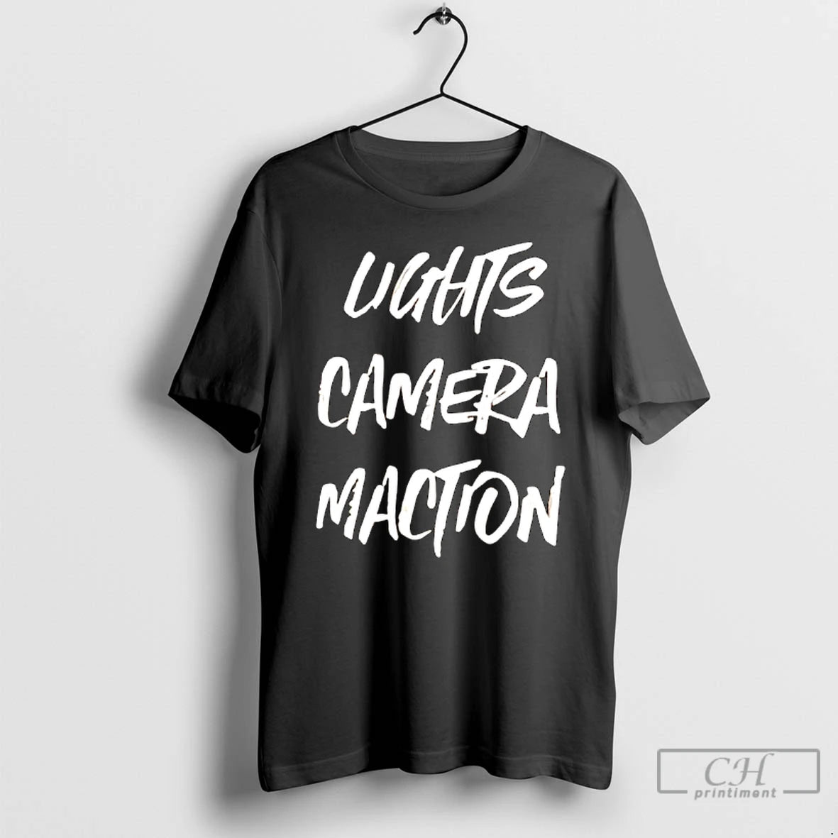Premium Lights Camera Maction Capital Letters T Shirts Hoodie, Sweatshirt | InkNestWear.com