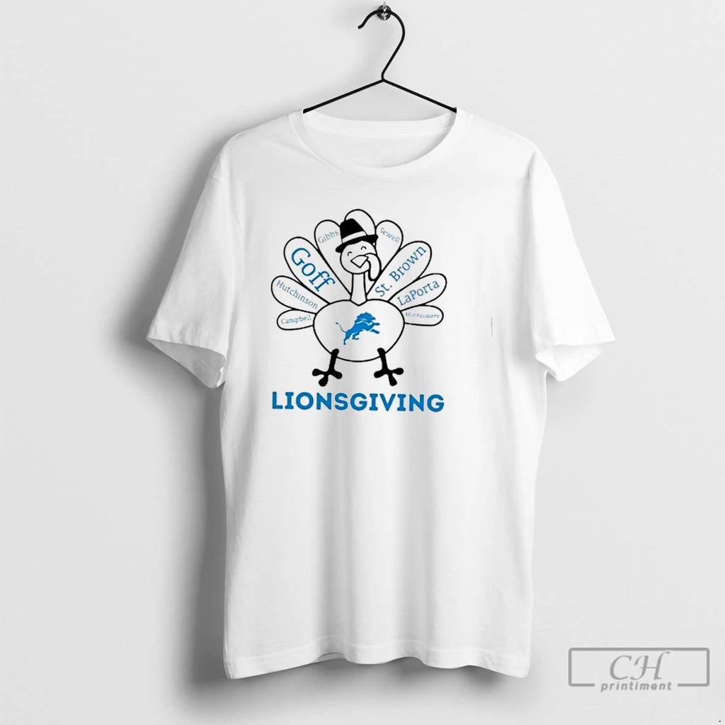 Premium Lionsgiving Detroit Lions X Thanksgiving T Shirts Hoodie, Sweatshirt | InkNestWear.com