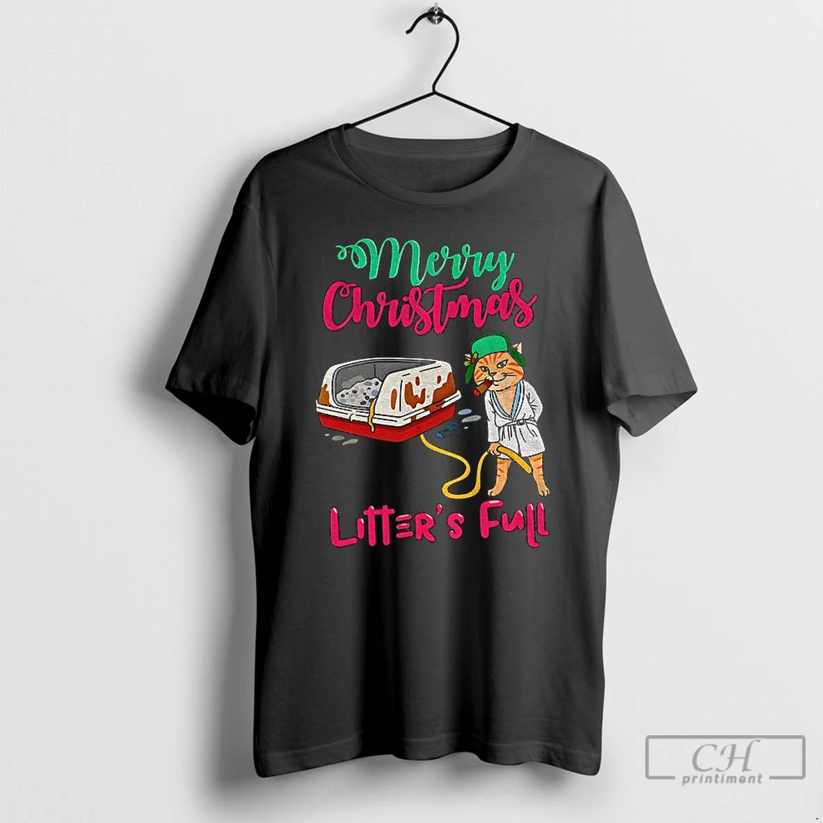 Premium Litters Full Christmas Cat Meme T Shirts Hoodie, Sweatshirt | InkNestWear.com