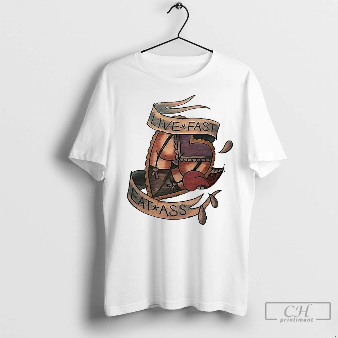 Premium Live Fast Eat Ass Heart Tattoo T-Shirts, Hoodie, Sweatshirt | InkNestWear.com
