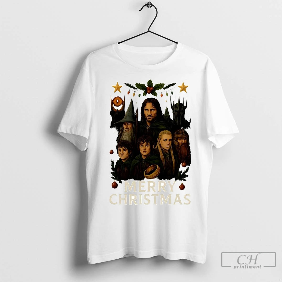 Premium Lord Of The Rings Merry Christmas T-Shirts, Hoodie, Sweatshirt | InkNestWear.com