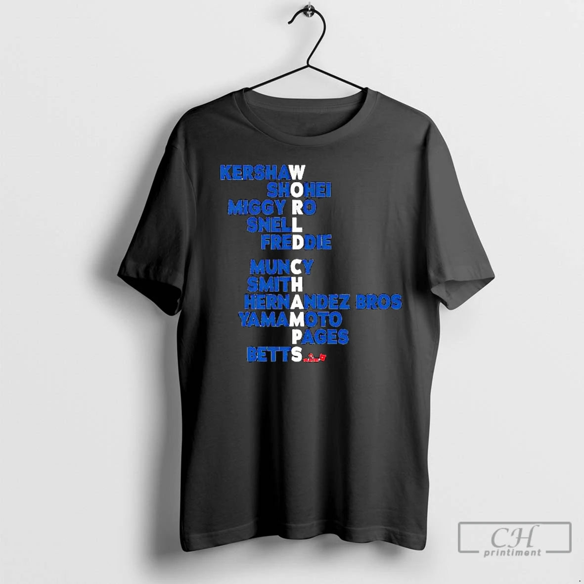 Premium Los Angeles Baseball World Champs Acrostic Names List T-Shirts, Hoodie, Sweatshirt | InkNestWear.com