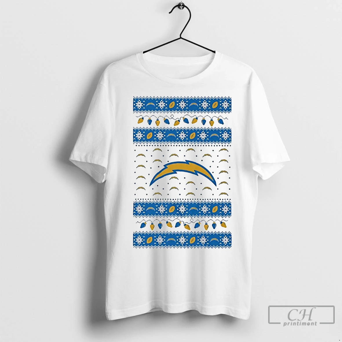 Premium Los Angeles Chargers Ugly Christmas Light T-Shirts, Hoodie, Sweatshirt | InkNestWear.com
