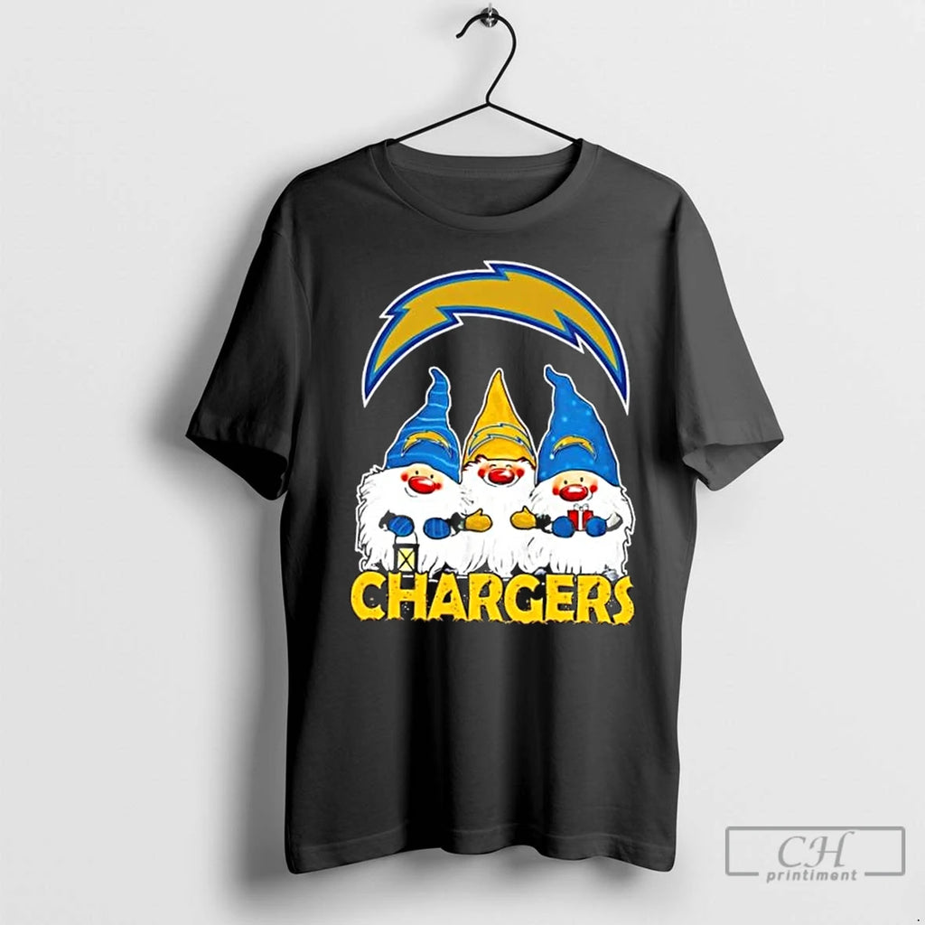 Premium Los Angeles Chargers X Gnomes Xmas Christmas T-Shirts, Hoodie, Sweatshirt | InkNestWear.com