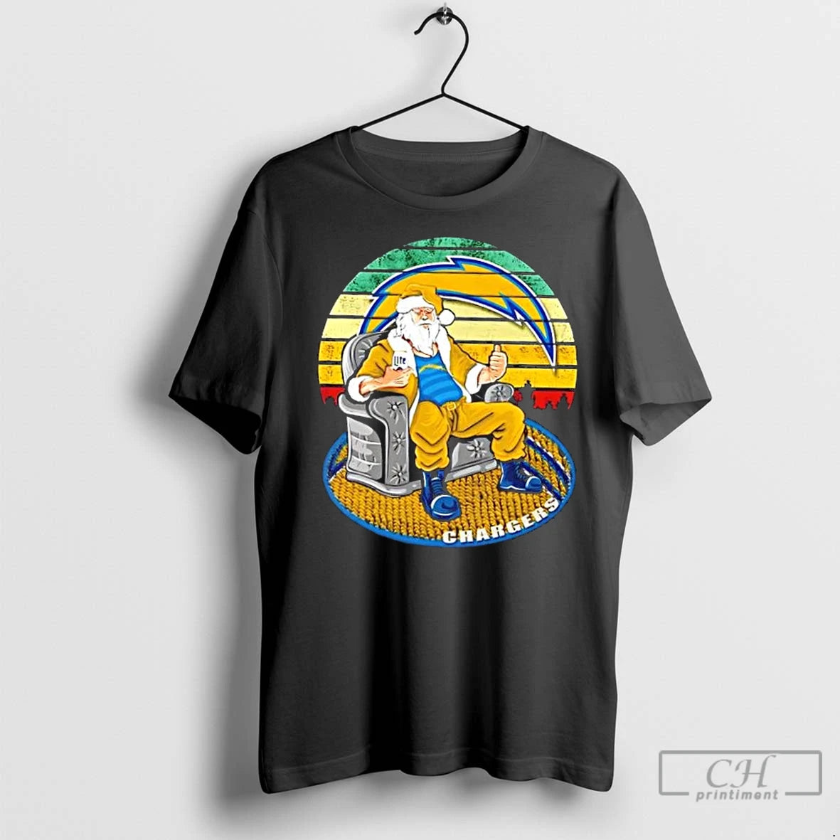 Premium Los Angeles Chargers X Santa Claus Christmas Vintage T-Shirts, Hoodie, Sweatshirt | InkNestWear.com