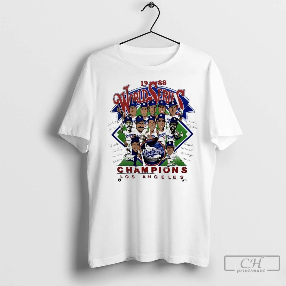 Premium Los Angeles Dodgers 1988 World Series Champions Signatures Caricature T-Shirts, Hoodie, Sweatshirt | InkNestWear.com
