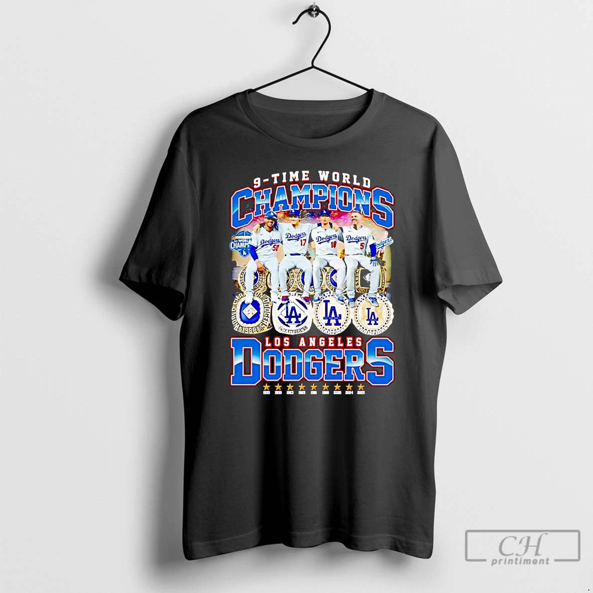 Premium Los Angeles Dodgers 9 Time World Series Champions Players T Shirts Hoodie, Sweatshirt | InkNestWear.com