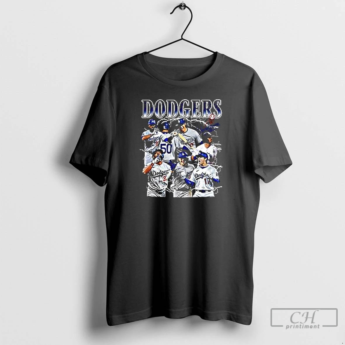 Premium Los Angeles Dodgers Lightning Players Graphic T Shirts Hoodie, Sweatshirt | InkNestWear.com
