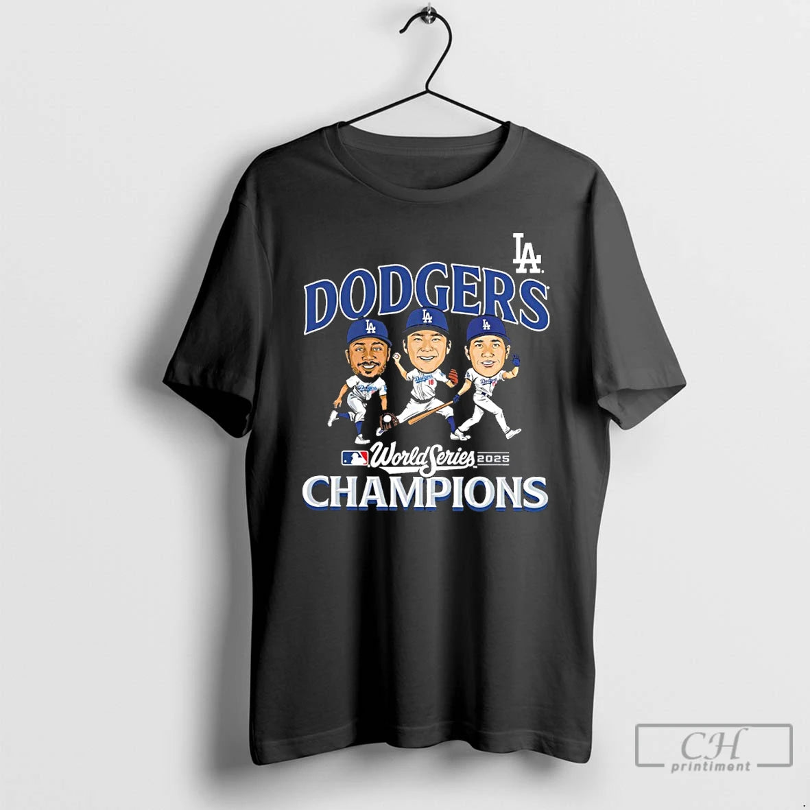 Premium Los Angeles Dodgers Team Caricature 2025 World Series Champions T Shirts Hoodie, Sweatshirt | InkNestWear.com