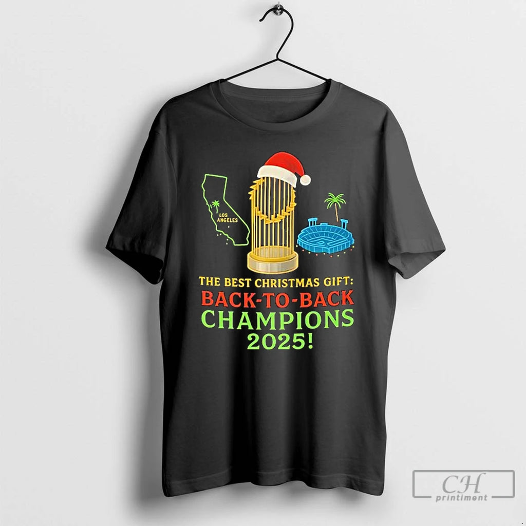 Premium Los Angeles Dodgers The Best Christmas Gift Back To Back Champions 2025 T Shirts Hoodie, Sweatshirt | InkNestWear.com