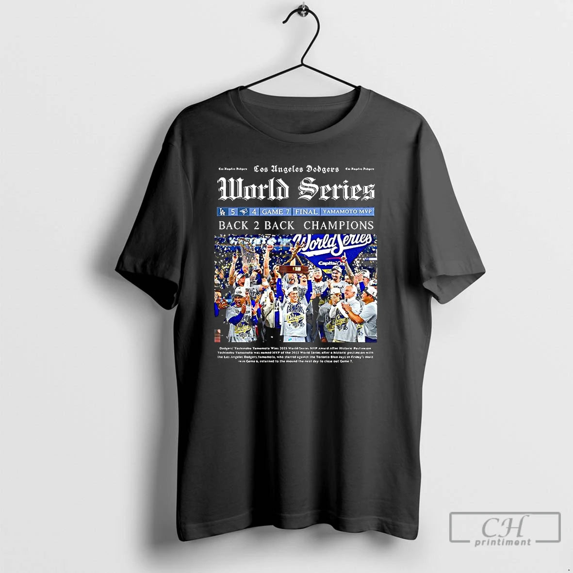 Premium Los Angeles Dodgers World Series Back To Back Champions 2025 Newspaper T Shirts Hoodie, Sweatshirt | InkNestWear.com