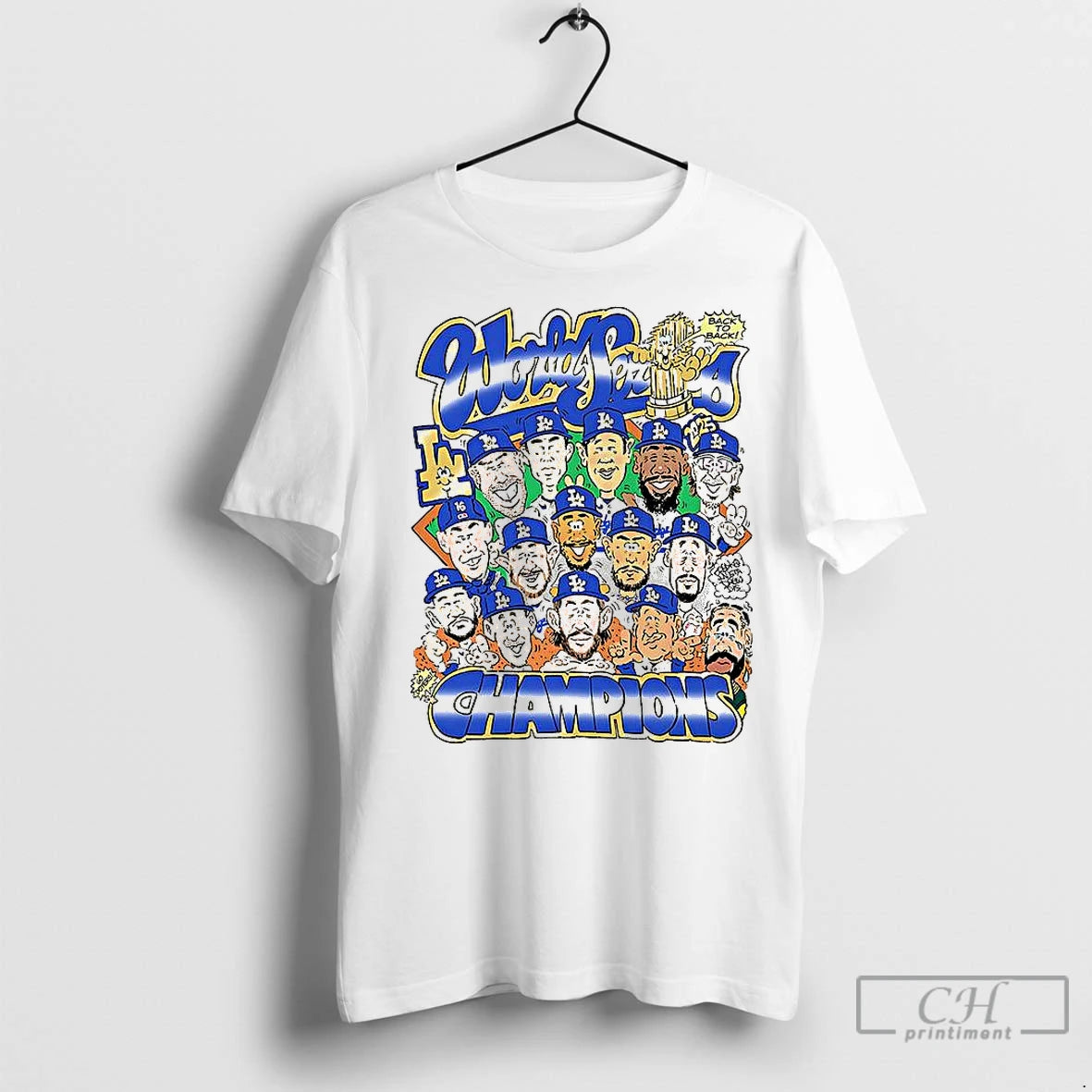 Premium Los Angeles Dodgers World Series Back To Back Champions 2025 Player Cartoon T-Shirts, Hoodie, Sweatshirt