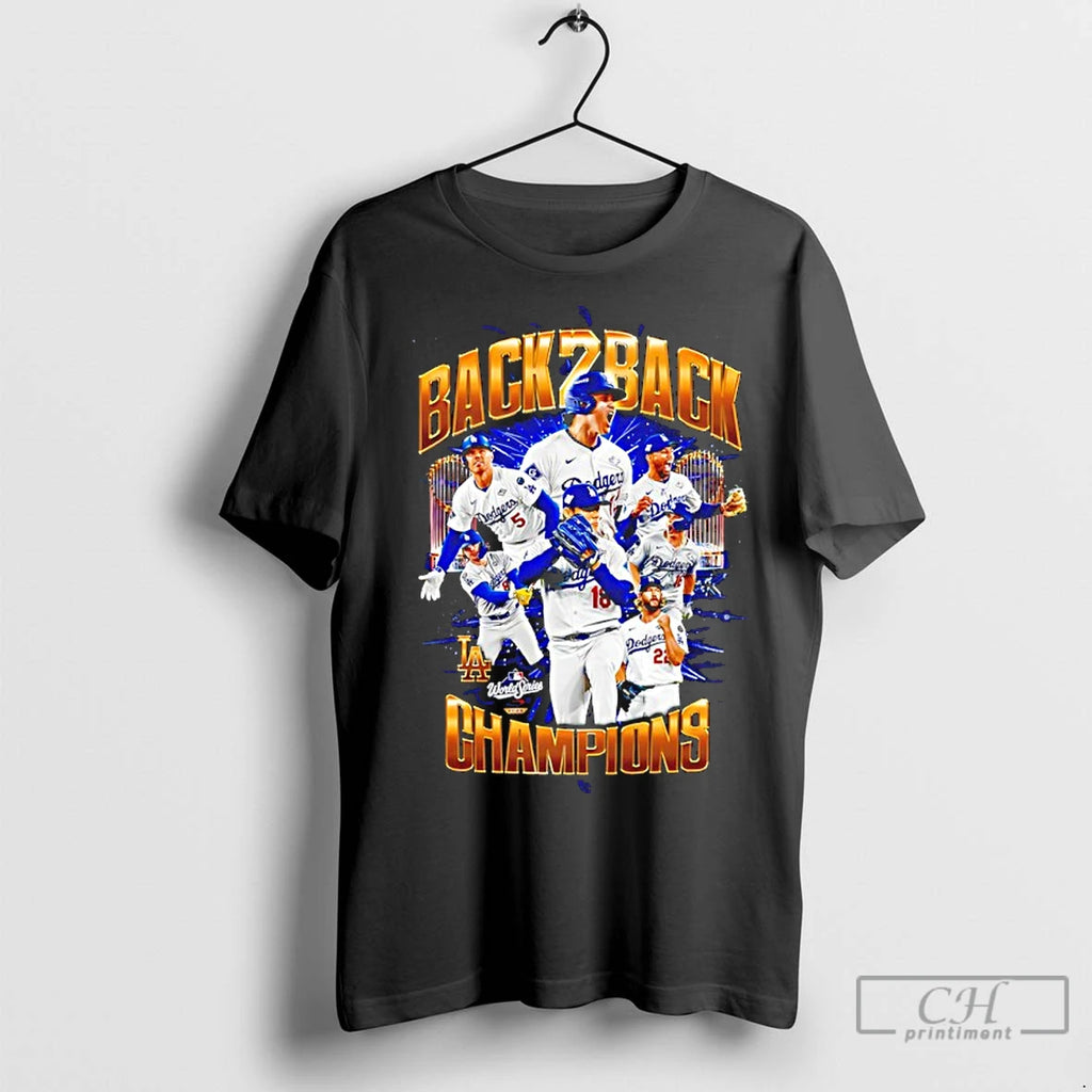 Premium Los Angeles Dodgers Back To Back 2025 World Series Champions Graphic T-Shirts, Hoodie, Sweatshirt | InkNestWear.com