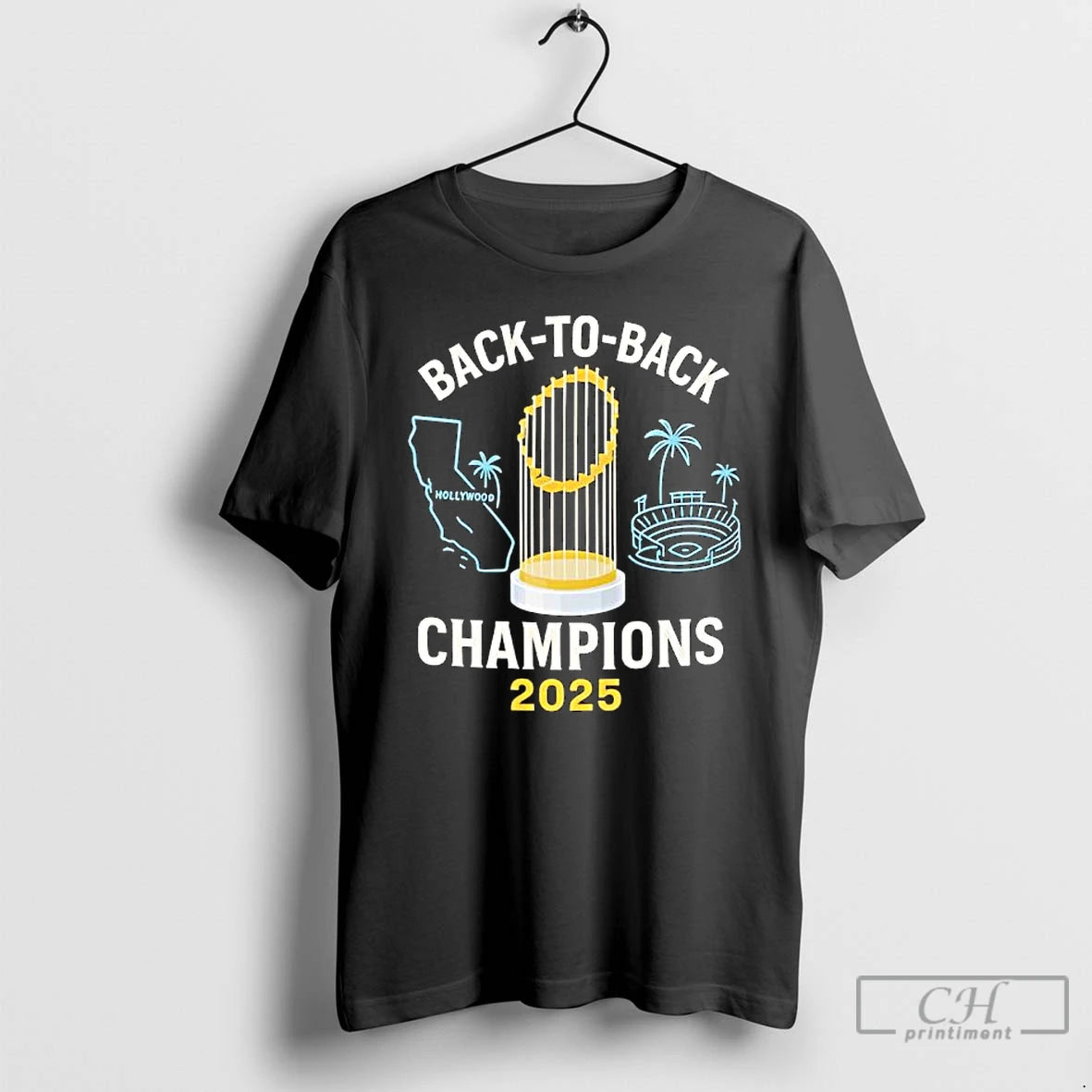 Premium Los Angeles Dodgers Back To Back Champions 2025 Hollywood T Shirts Hoodie, Sweatshirt | InkNestWear.com