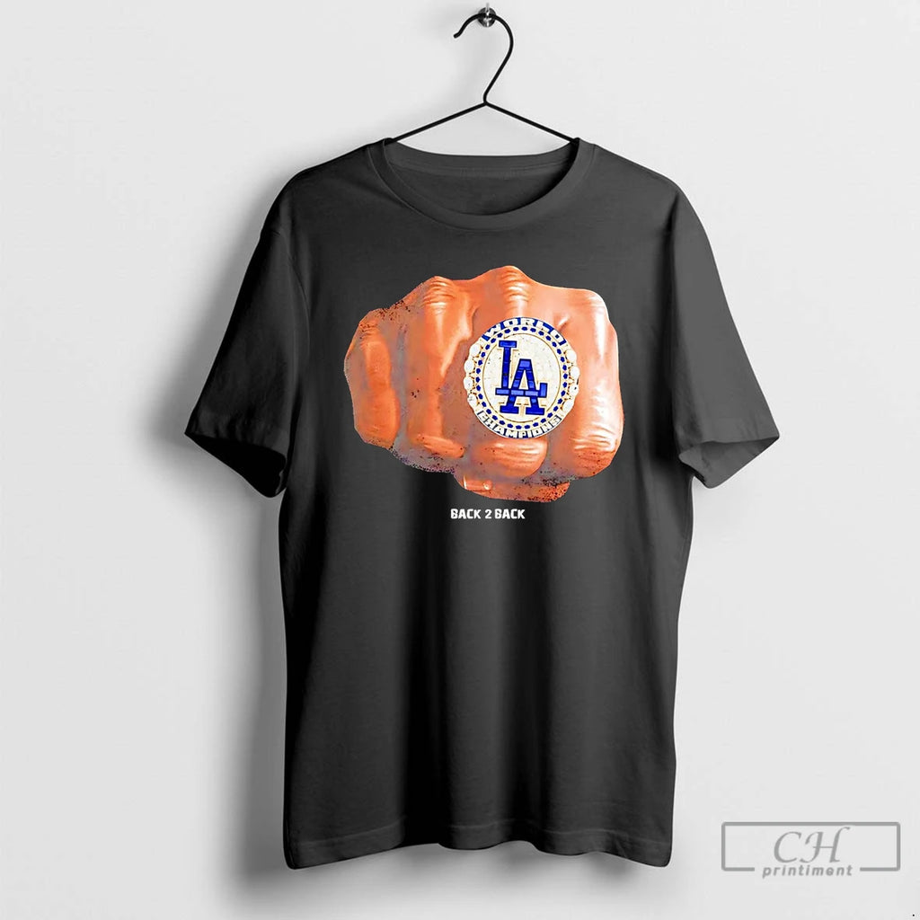 Premium Los Angeles Dodgers Back To Back Champions Ring 2 Sided T Shirts Hoodie, Sweatshirt | InkNestWear.com