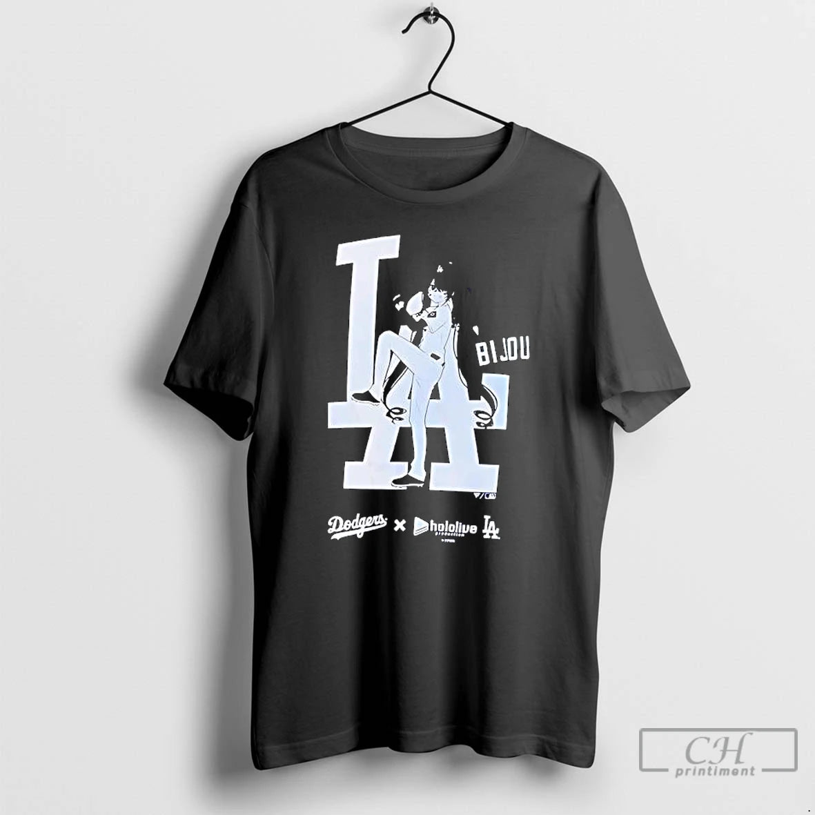 Premium Los Angeles Dodgers X Hololive Night Koseki Bijou T Shirts Hoodie, Sweatshirt | InkNestWear.com