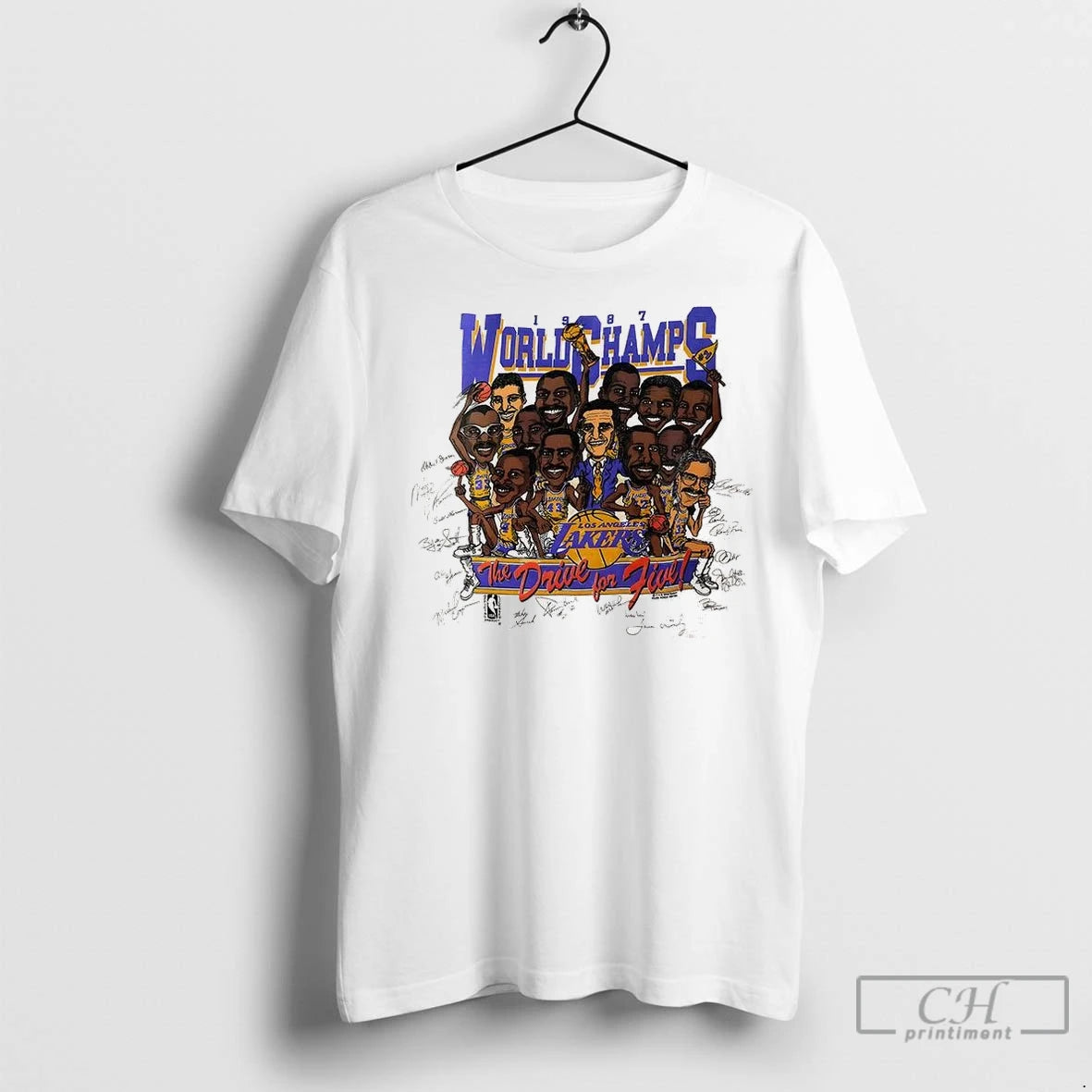 Premium Los Angeles Lakers Basketball World Champ 1987 Caricature Vintage T-Shirts, Hoodie, Sweatshirt | InkNestWear.com