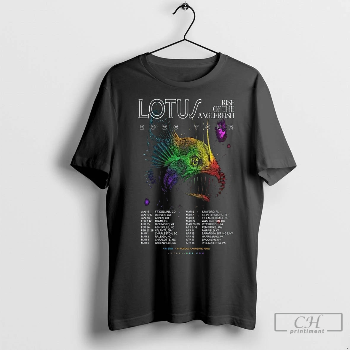 Premium Lotus Rise Of The Anglerfish 2026 Tour Long Sleve T-Shirts, Hoodie, Sweatshirt | InkNestWear.com