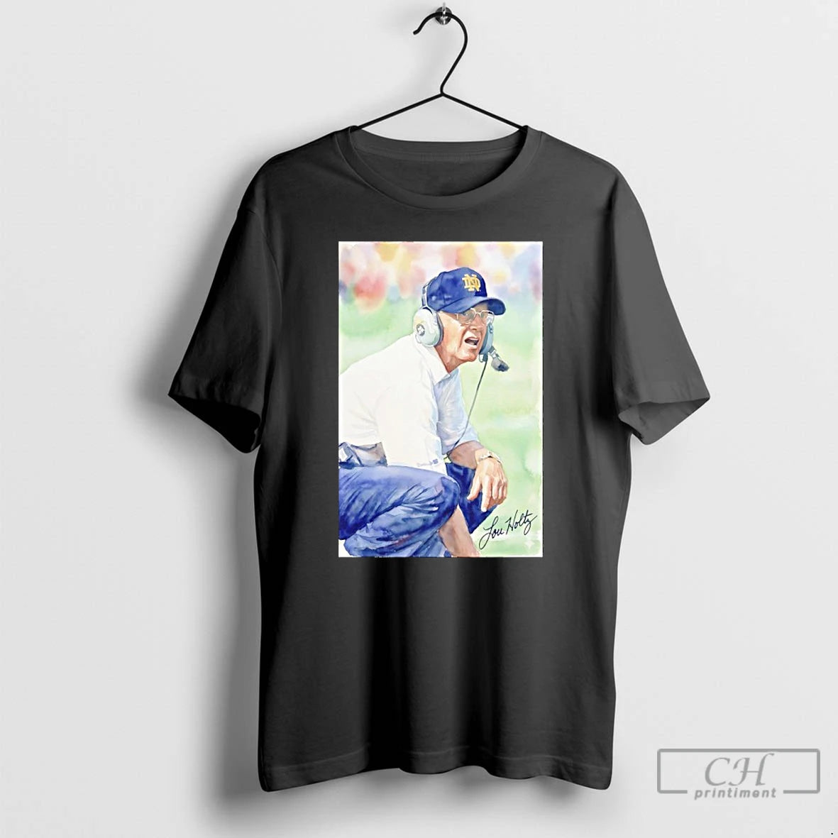Premium Lou Holtz Coach University Of Notre Dame Signature