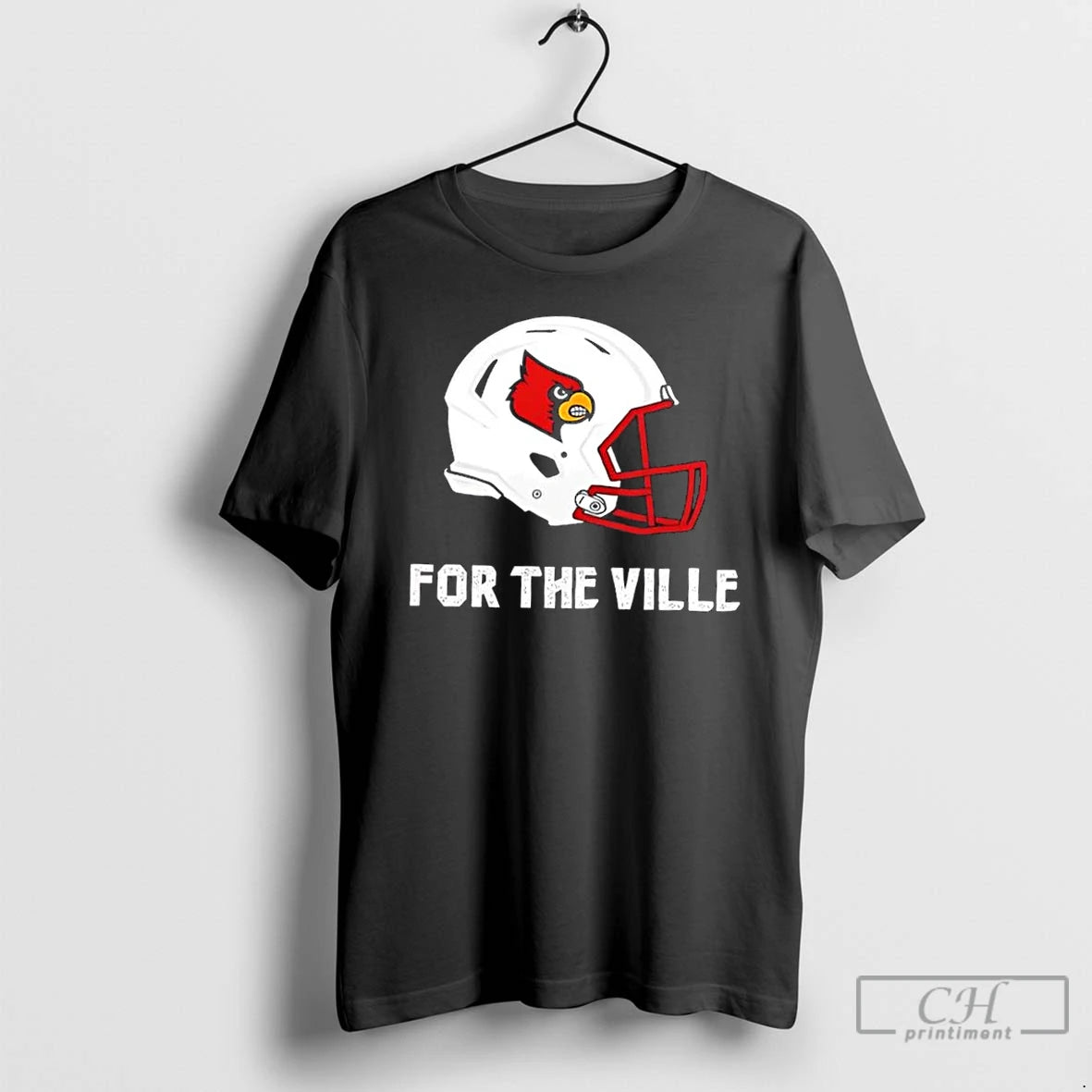 Premium Louisville Cardinals For The Ville Football Helmet 2 Sided T Shirts Hoodie, Sweatshirt | InkNestWear.com