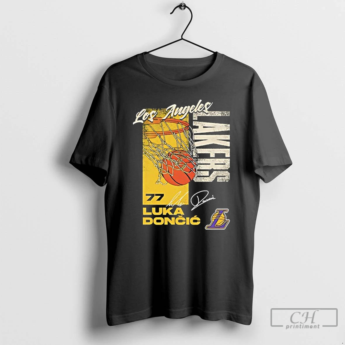 Premium Luka Doncic 77 Los Angeles Lakers All Net Signature T Shirts Hoodie, Sweatshirt | InkNestWear.com